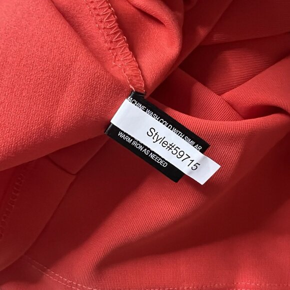 Boston Proper Beyond Travel Shift Dress Plus Size 3X Vermillion Red Orange 59715 - Picture 6 of 9